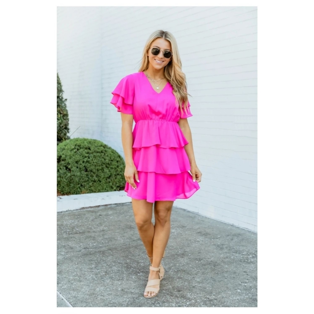 NWOT Pink Lily cocktail dress in hot pink